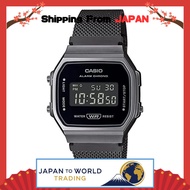 [Shipping from JAPAN]  Digital Watch A168WEMB-1B Black Mesh Metal Band [Parallel Import]