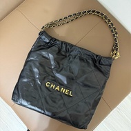 Chanel 22 bag 小號 黑金
