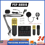 BM 800 Mic with Microphone Condenser V8 Sound Card Recording For Radio Braodcasting Singing Recordin