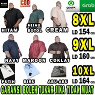 KEMEJA Jumbo men's shirt men's sizeBIG 8xl 9xl 10xl navy black short sleeve ventt