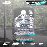 Ir.soekarno glass stickers, cutting variations, truck glass, pickup truck stickers, soekarno truck s