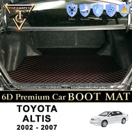 TOYOTA ALTIS ( 2002 - 2007 ) Car Boot Mat PU Leather Cargo Mat Trunk Carpet Boot Liner Tray Karpet B