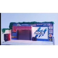 HKS hotwheels workshop diorama (lights)