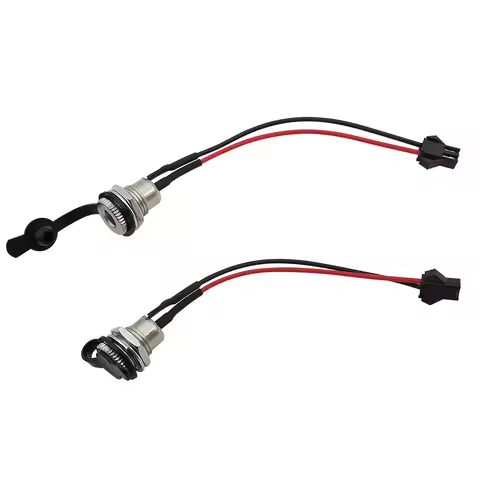 DC-099 5.5mm x 2.1mm Female DC Threaded Barrel Jack Socket to SM JST 2 Pin Male Connector Cable Plug