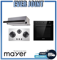 Mayer MMSS773 [75cm] 3 Burner Stainless Steel Hob + Mayer MMTH90 [90cm] Telescopic Hood + Mayer MMDO8R [60cm] Built-in Oven with Smoke Ventilation System Bundle Deal!!