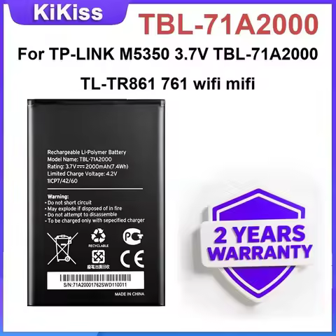 Battery For TP-link Neffos M5350 TBL-71A2000 TL-TR861 761 WiFi,TBL-71A2000 Li-ion Polymer Batteries