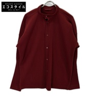 Homme Plissé Issey Miyake HP43JJ111 月度色彩九月紅色褶皺襯衫 3 碼 [二手]