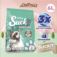 OzPro Suck'it Crystal Cat Litter Scentless/Odourlock (6L) 猫砂