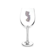 The s Jewels Jersey Jeweled Stemmed Wine Glass 21 Oz. Unique Gift