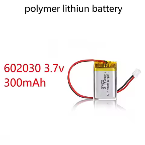 602030 3.7V 300mAh Rechargeable Li-ion Polymer Battery | For Bluetooth Headsets Speakers Monitors Se