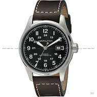 HAMILTON H70625533 Men's Watch Khaki Field Automatic 24-hr Date 44mm Leather Strap Brown *Original