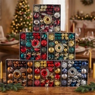 VAN Holiday Tree Trim Collection 80  Christmas Bauble Set Plastic Mixed Finish  for Indoor Room Use