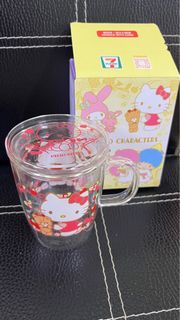 7-eleven Sanrio Hello Kitty情人節限定限量版雙層玻璃杯