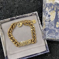 Dior Jadior粗款字母手鍊（原裝盒/紙袋/卡紙/塵袋齊全 順豐包郵）