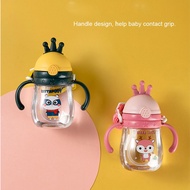 ETQT 水瓶 water bottle botol air Cute Portable With Shoulder Strap Large Capacity Bear Crown Deer Children Water Bottle Water Cup Kids Cup Drinking Pipette Bottle