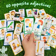 [Sandy Learning Materials] Set of 60 Magnetic Cards Opposite Adjectives Flash Card