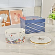 Christmas Limited Holiday Bone China Candy Box High-value Exquisite Storage Box Gift Box