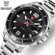 Spesial DIVEST Jam Tangan Quartz Pria, Arloji Asli Klasik Tampilan Tan