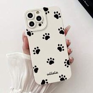 1ชิ้น เคสโทรศัพท์ป้องกันแรงกระแทกหนาลายอุ้งเท้าแมวดำ เข้ากันได้กับ iPhone 16/11/16pro/16plus/16proma