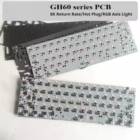 GH60 PCB Board Wooting60 61-key Wired Single-mode PCB RGB VIA Mechanical Keyboard Custom DIY Accesso