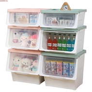 THE 28/42/54L Large Capacity Storage Box With Transparent Lid Stackable Toy Snack Storage Cabinet