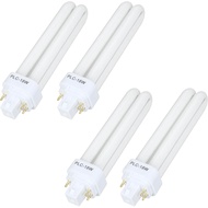 FDS18E35/4 CFL Light Bulbs for Panasonic, 4 Pin G24q-2 Base 18W 3500K Double Tub, Compact Fluorescen
