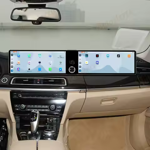 Dual Screen Android14 ID9 Car Radio Carplay Screen For BMW 7 Series F01 F02 F03 Multimedia Player GP
