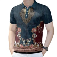 Polo Shirts For Men Retro Fashion Fully Sublimated Print Polo For Men Formal Summer Loose Fit Oversi