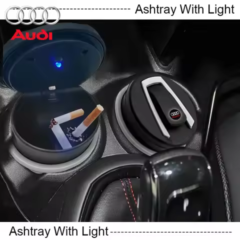 Car LED Ashtray Garbage Coin Storage Cup For Audi Sline A6 A4 A3 A7 A5 Q3 Q5L Q7 Q2 S4 S5 S6 S7 S8 T