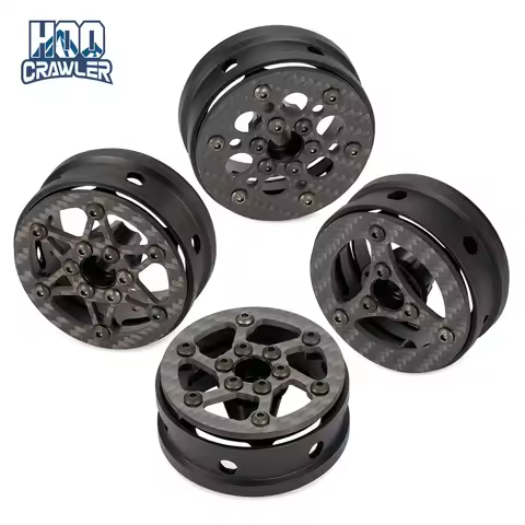1.9 Inch Carbon Fiber Portal Beadlock Wheels Rims for 1/10 RC Crawler lightweight design GSPEED LCG 