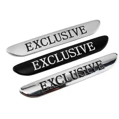 2PC 3D Metal EXCLUSIVE Side Fender Sticker Emblem Badge Car For Mercedes Benz W205 W213 C43 C63 C200