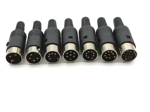 5PCS DIN Plug 3PIN 4PIN 5PIN 6PIN 7PIN 8PIN 13PIN Male Audio AV Connector Adapter