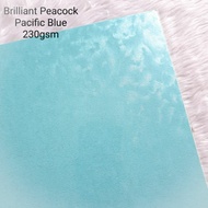 PEACOCK PACIFIC BLUE Pale Turquoise Specialty Paper Board Cardstock (10 Sheets | Glossy | 230gsm)