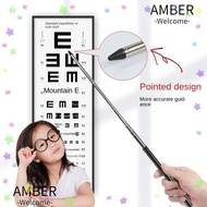 AMBER Reading Sticks, Retractable Office Teaching Aid Optometry Baton Pen, High Quality Stainless St