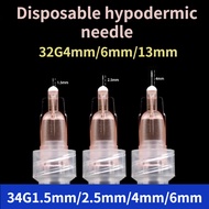 10-100pcs 32G4mm 32G6mm 32G13mm 34G1.5mm 34G2.5mm 34G4mm 34G6mm disposable beauty small needle