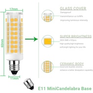 E11 7W T4 led Bulb Replacement for Halogen t4 50q cl 120v led Equivalent Halogen t4 75w Mini-Candela