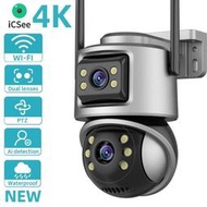 滿300發貨監視器 攝像頭 攝像機 攝影機 監控 ptzwifi攝像頭戶外夜視雙屏人體探測4mp安防閉路電視監控ip攝像