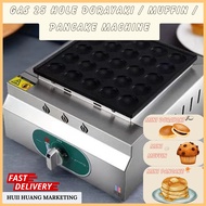 Mini Muffin Dorayaki Pancake Gas Machine Mesin Bulat Kecil 25 Hole Dorayaki Maker Waffle