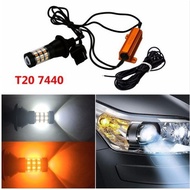 T20 4014 60Light Car LED Dual Color Light7440Turn signal daytime running light with decoder turn sig