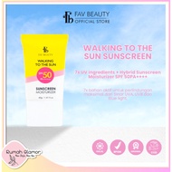 FAV BEAUTY Sunscreen SPF 50 PA++++ 7x UV Protection Sunscreen Moisturizer Brightening | Walking to t