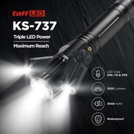 TaffLED Telescopic Zoom Cree XML-T6 and 2x XPE 1500 Lumens LED Flashlight - KS-737