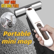 Portable Mini Cleaning Mop, Mini Sponge Mop, Wet and Dry Use Cleaning System
