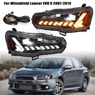 Led Front Headlight for Mitsubishi Lancer & EVO X 2008-2017 With DRL Turn Signal Light headlamps Car