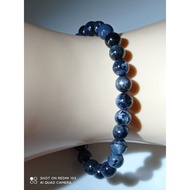 #B449 (item 5) 100% Natural High Quality Dark Blue Pietersite 7.1mm Bracelet (Strong Lighning Pietersite)