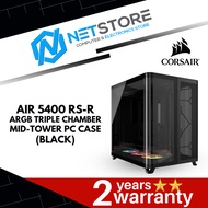 CORSAIR AIR 5400 RS-R ARGB TRIPLE CHAMBER MID-TOWER CASE - (BLACK | WHITE)