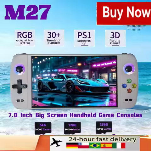 M27 Retro Handheld Game Machine PSP Games RGB Lightning Retro Video Game Console Emuelec System Joys