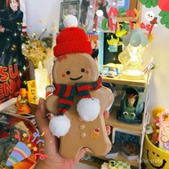 ✨ Hot Sale ✨500 Lovely Gingerbread Man Drink Bottle Christmas Water Cup Portable Outdoor Bottle Christmas Supplies圣诞姜饼人杯