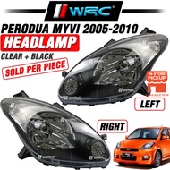 Perodua Myvi 2005 - 2010 SE NHF / TYC / Depo Headlamp ( Clear + Black ) ( 1pc )