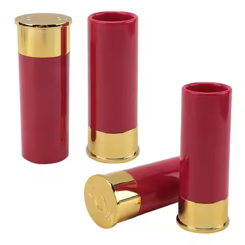 BQ-4PCS 12 Gauge Shot Glasses Tequila Shot Glass Durable Easy To Use 9.2 X 3.2 X 3.6Cm