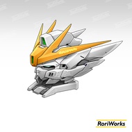 Kiss cut sticker - Wing Gundam Zero Snow White Head | Frozen Teardrop Ver.